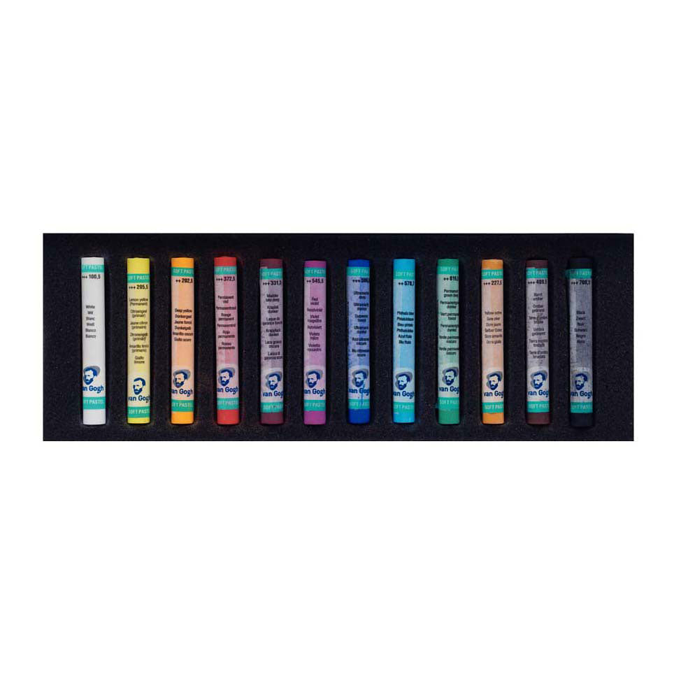 Bruynzeel van Gogh ensemble de démarrage de pastels tendres avec 12 couleurs