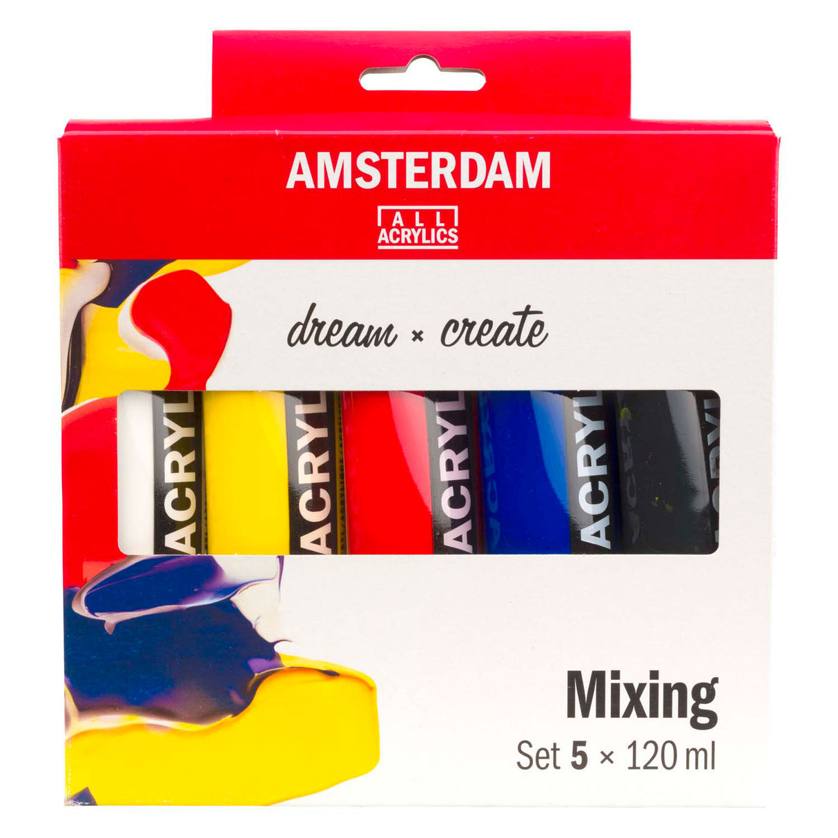 Kit de mélange de peinture acrylique série standard Bruynzeel Amsterdam 120 ml, 5 pcs.