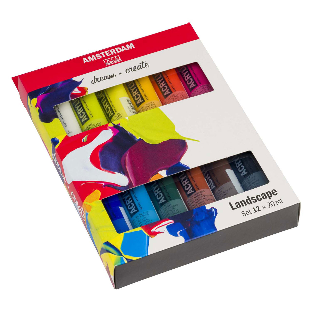 Bruynzeel Amsterdam série standard ensemble de peinture acrylique paysage 20 ml, 12 pcs.