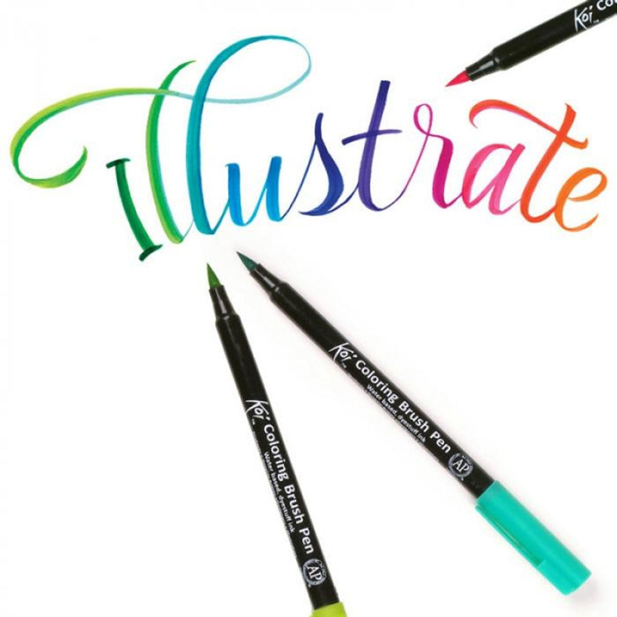 Ensemble de stylos pinceaux à colorier Sakura koi | 12 couleurs