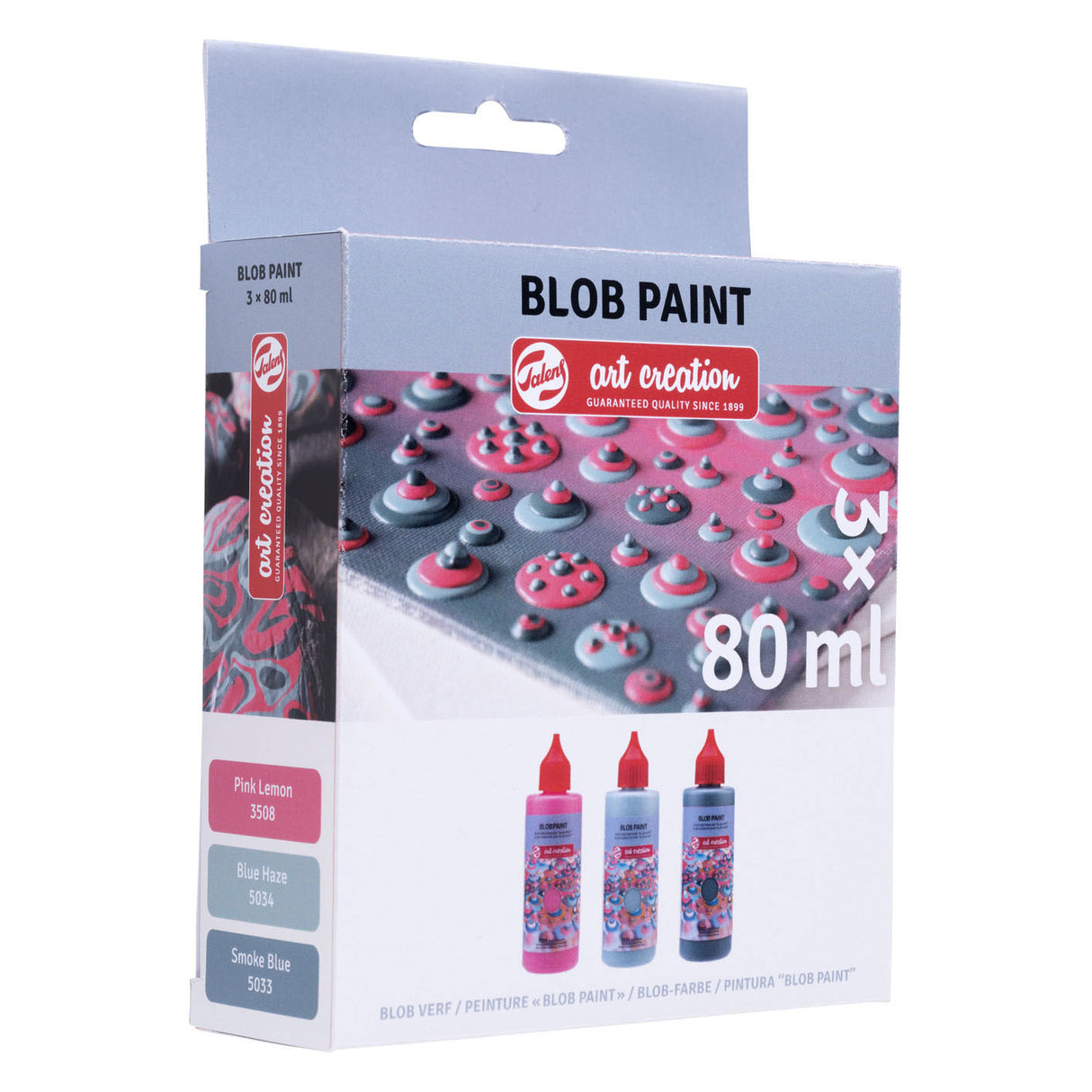 Talens art création blob peinture rose, 3 parties.