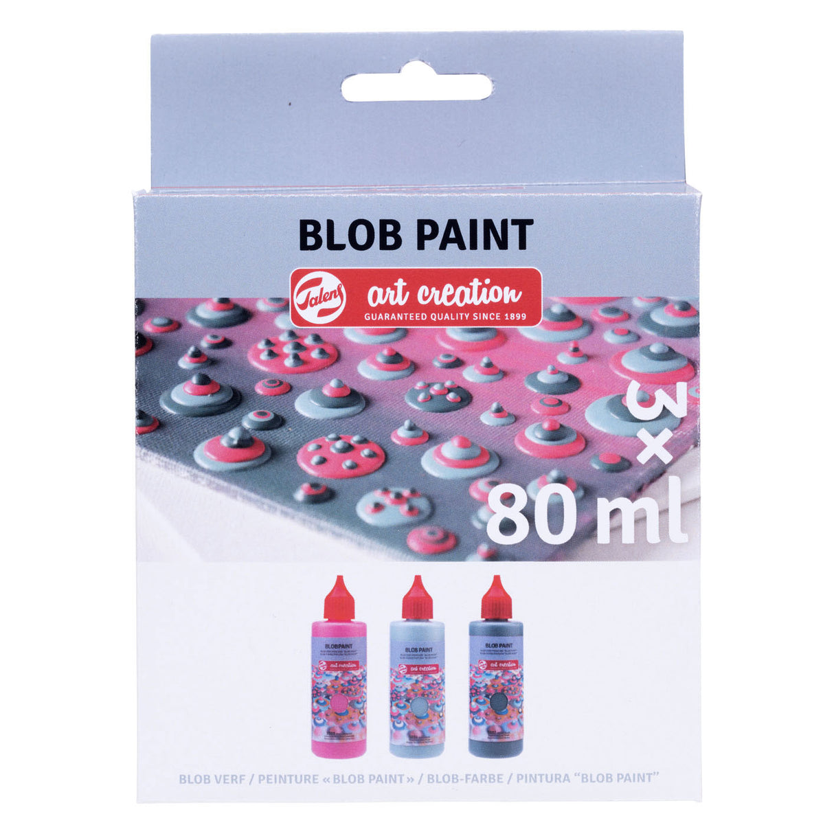 Talens art création blob peinture rose, 3 parties.