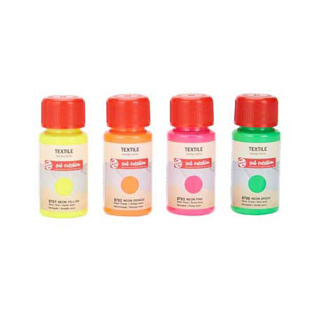 Talens art création peinture textile néon 4x50ml