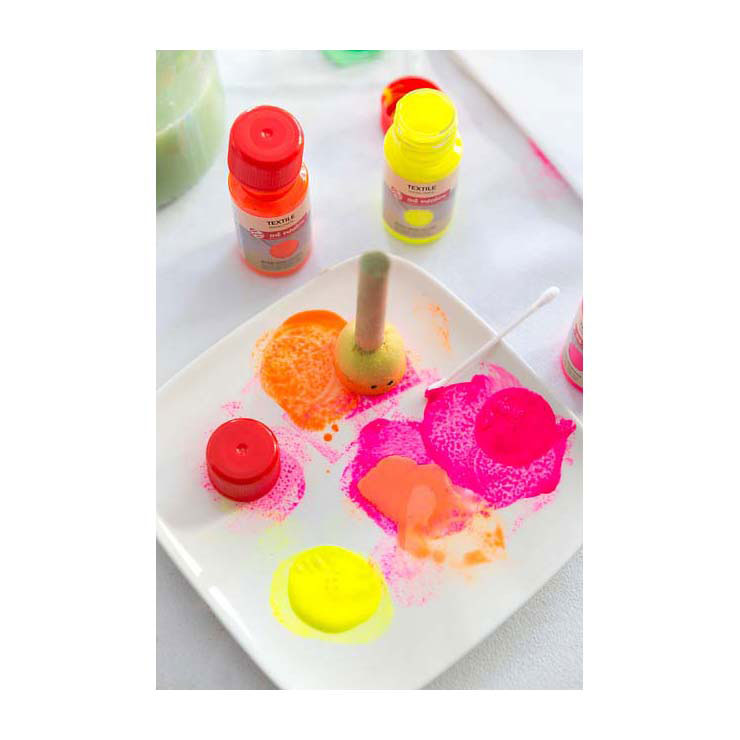 Talens art création peinture textile néon 4x50ml