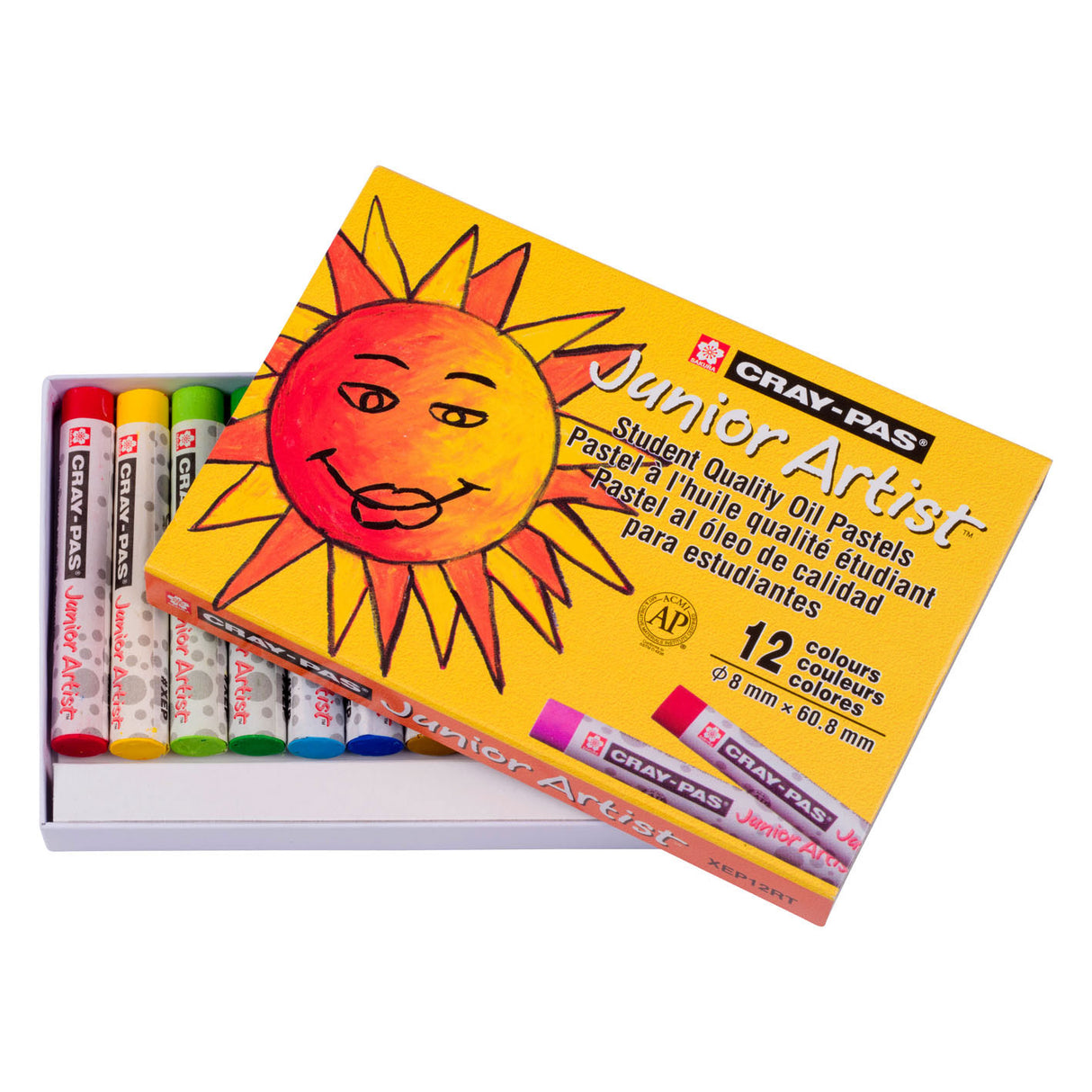 Ensemble de pastels à l'huile d'artiste junior Sakura cray-pas, 12 pièces.