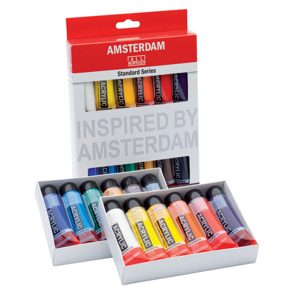 Ensemble standard de peinture acrylique Talens Amsterdam, 12 pcs.
