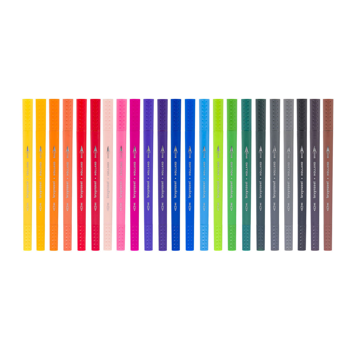 Bruynzeel Fineliner Brushpennen, 24e.