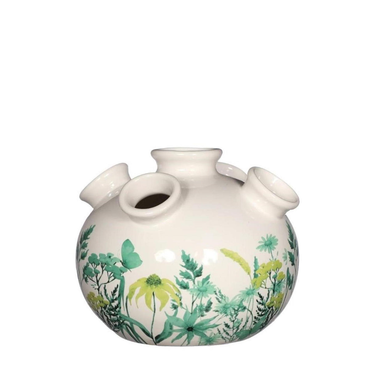 Idées vase tulipe 4 saisons avec imprimé petit ø13cm vert