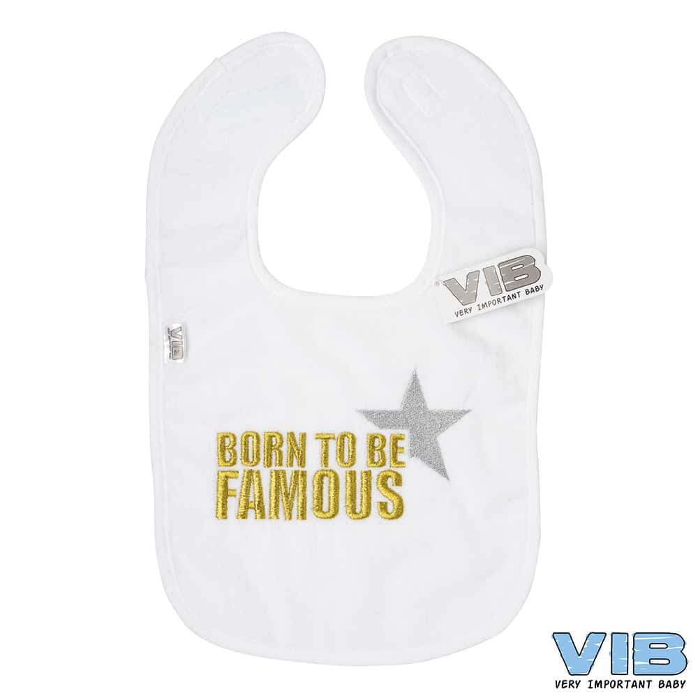 Bavoir bébé Van der Doelen en velours né pour être célèbre