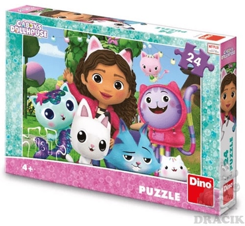 Puzzle Dinotoys - Maison de poupée Dreamworks Gabby - 24 pièces