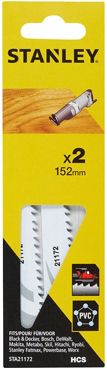 Lames de scie alternative Stanley 152mm bois plastique