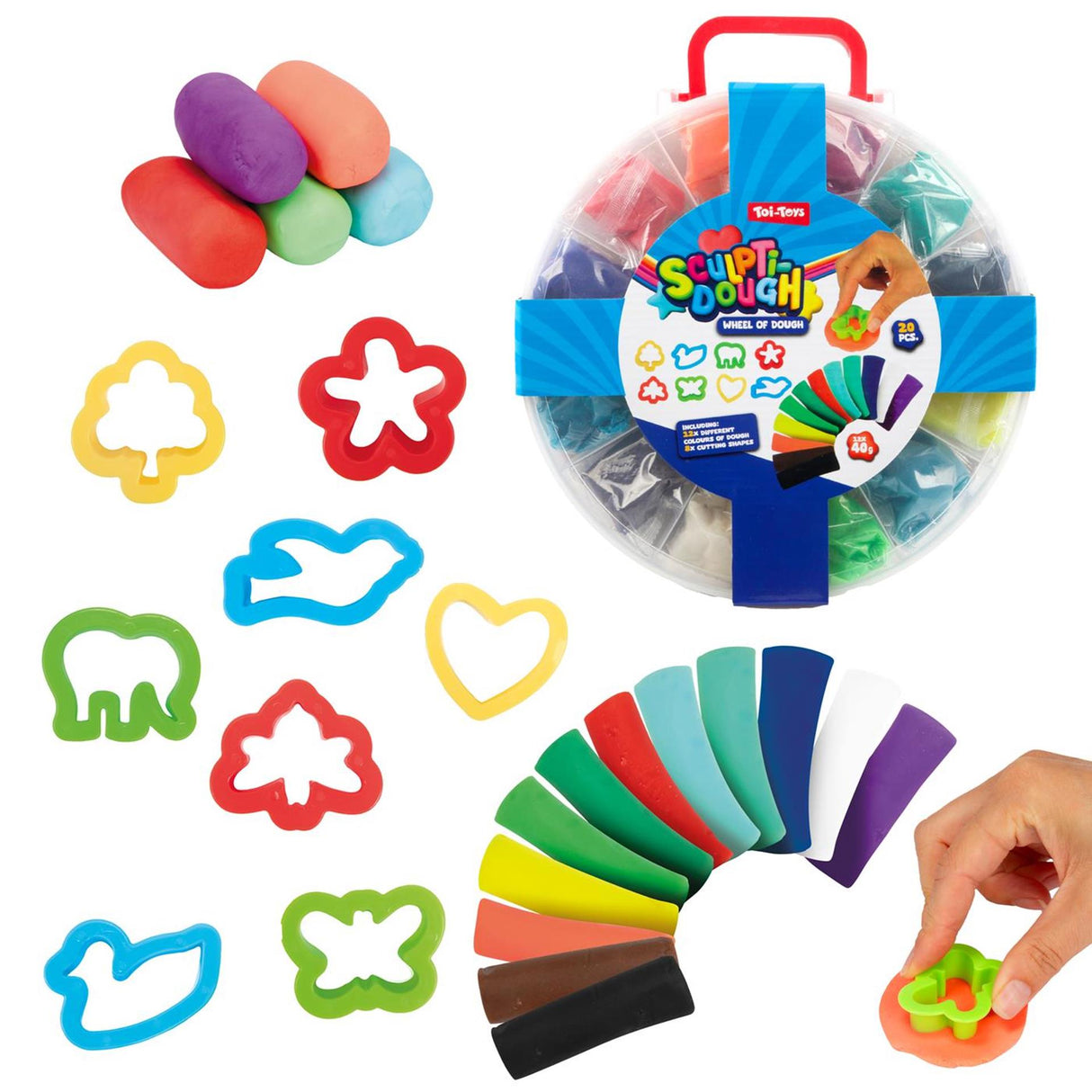 Toi-toys ensemble d'argile à sculpter 20 pièces