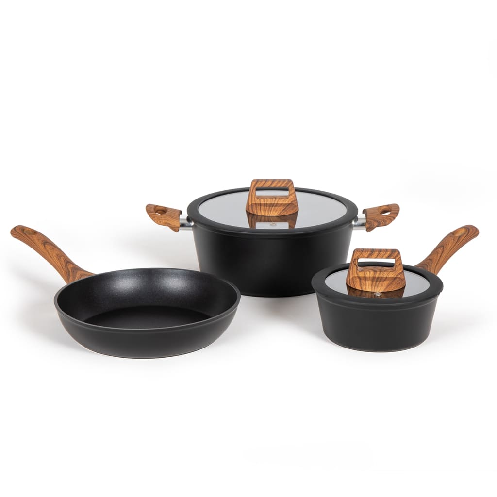 Livoo 5 pièces Set en aluminium noir