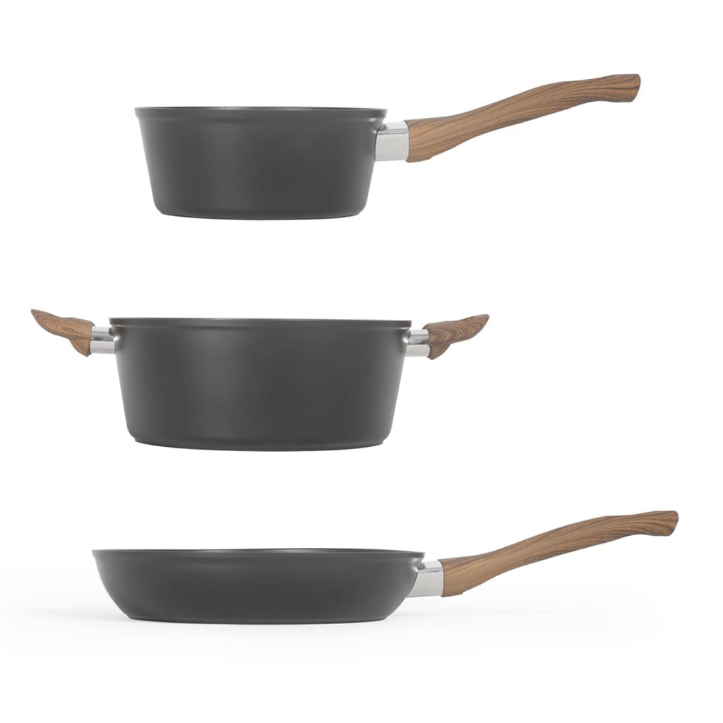 Livoo 5 pièces Set en aluminium noir