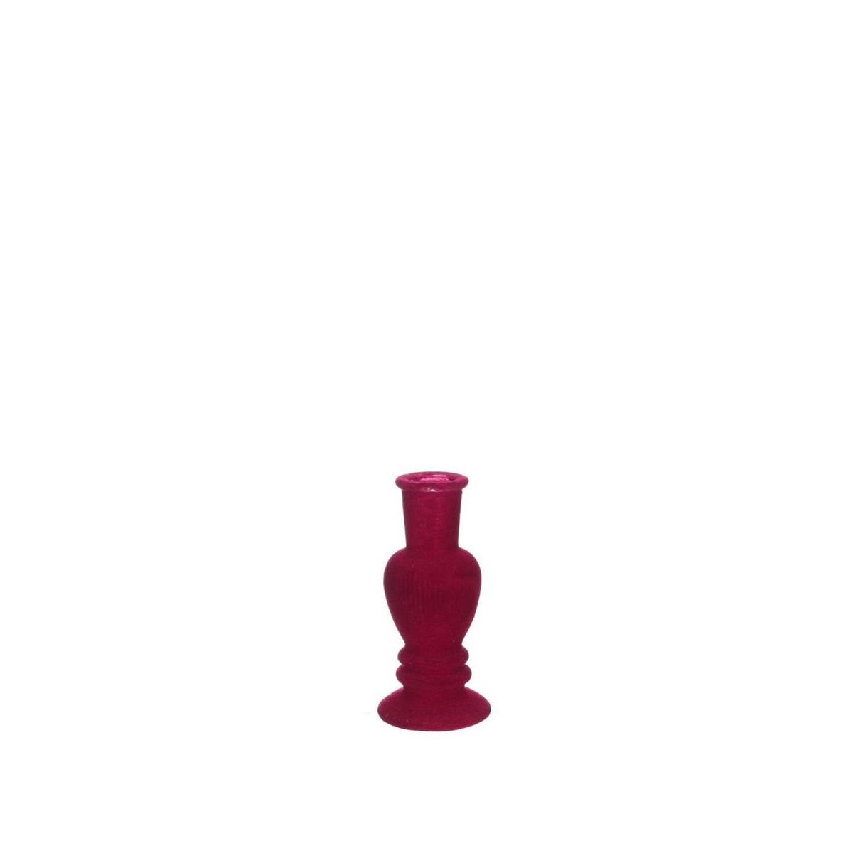 Idées vase bougeoir 4 saisons Venise velours cerise ø5cm