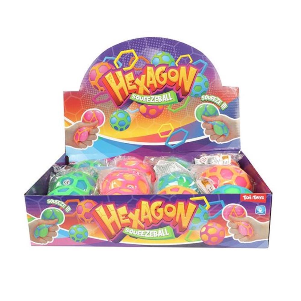 Toi-toys toi toys balle à presser boule en maille hexagone