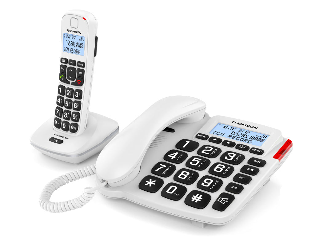 Thomson Thomson Serea Comby Téléphone Dect Et Fixe Blanc