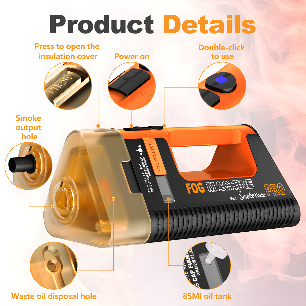 Machine à fumée portative Lensgo Smoke Master Pro