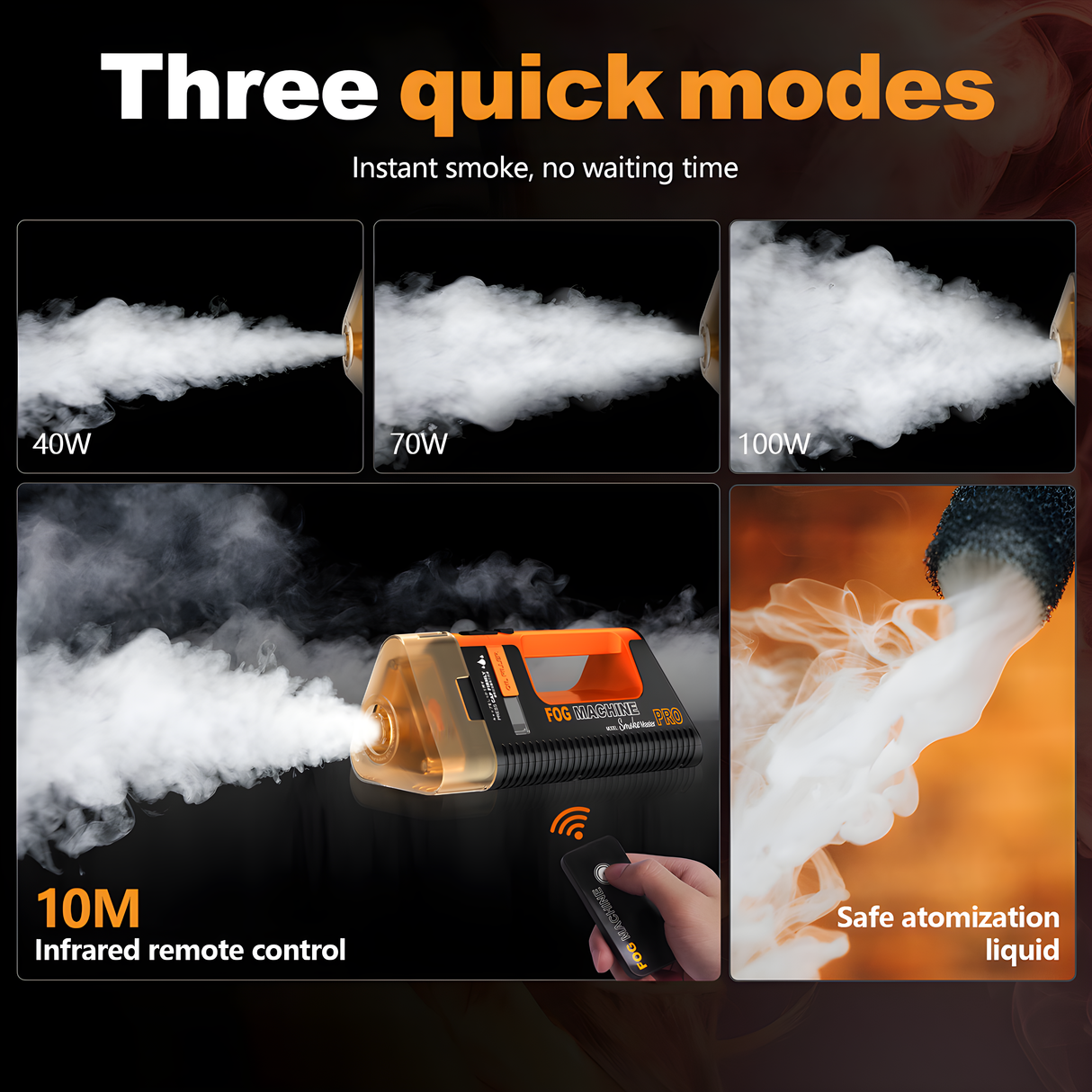 Machine à fumée portative Lensgo Smoke Master Pro