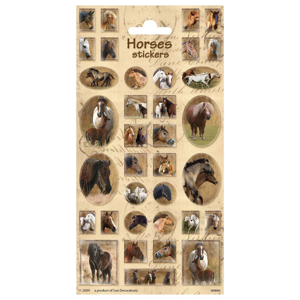 Planche d'autocollants Totum chevaux