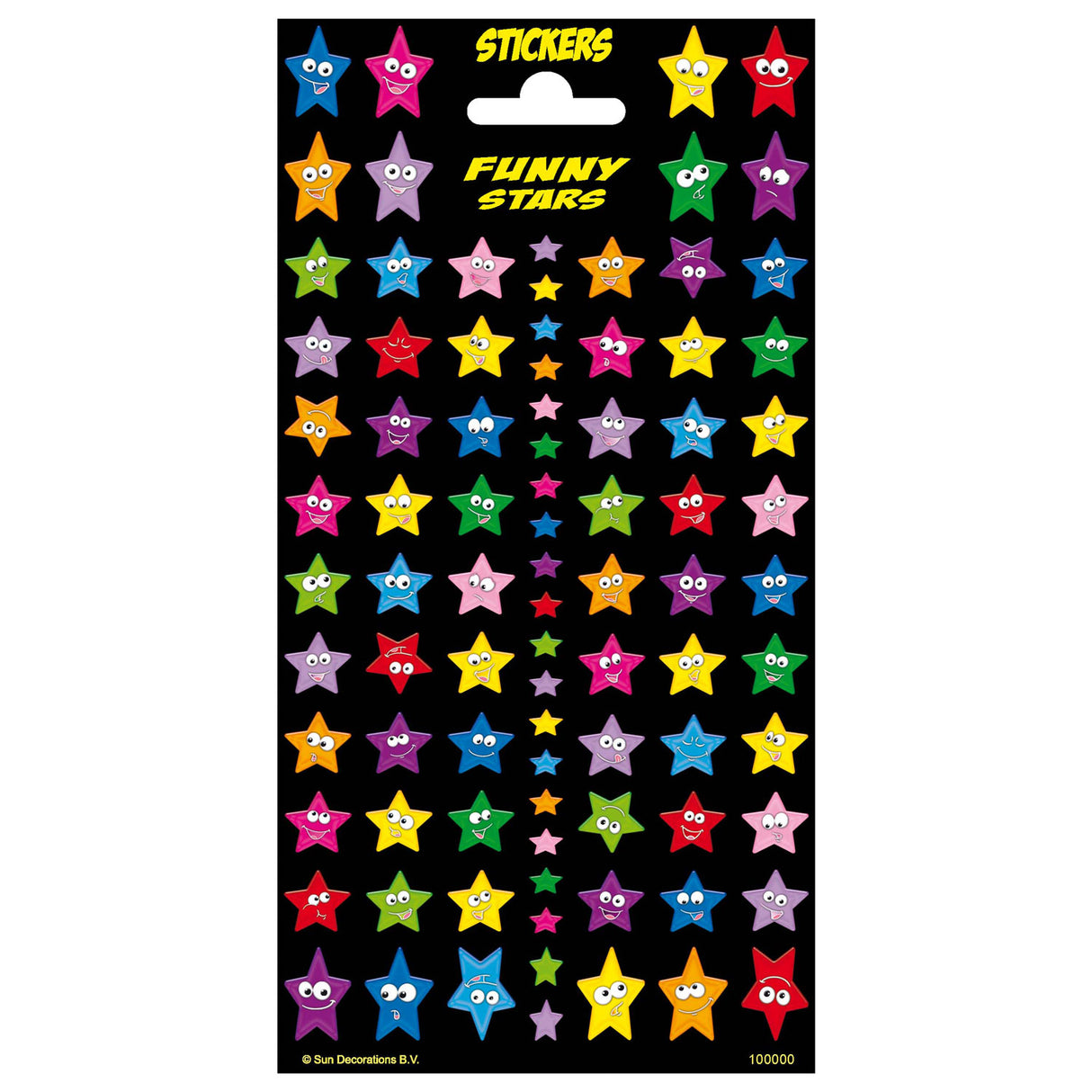 Feuille d'autocollants de groupe d'artisanat créatif scintillant - étoiles