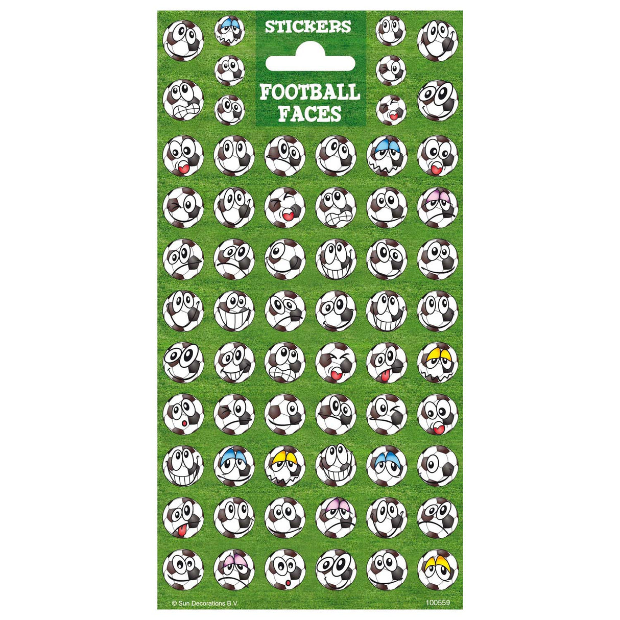 Feuille d'autocollants Totum scintillante - visages de football