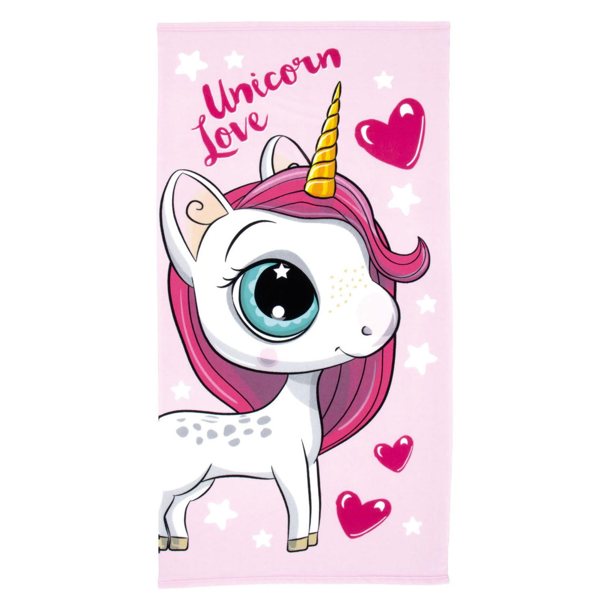 Serviette de bain licorne amour, 70x140