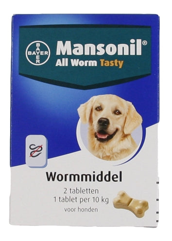Mansonil Dog Tous les comprimés savoureux de ver
