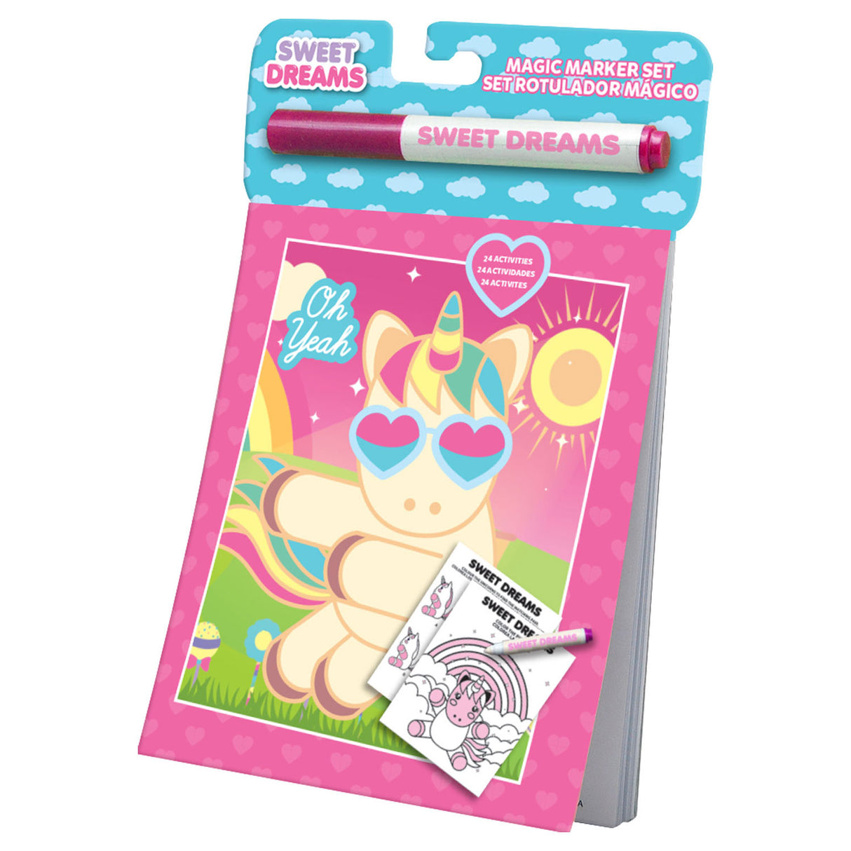 Livre de dessin à l'eau magique pour enfants, licence, licorne