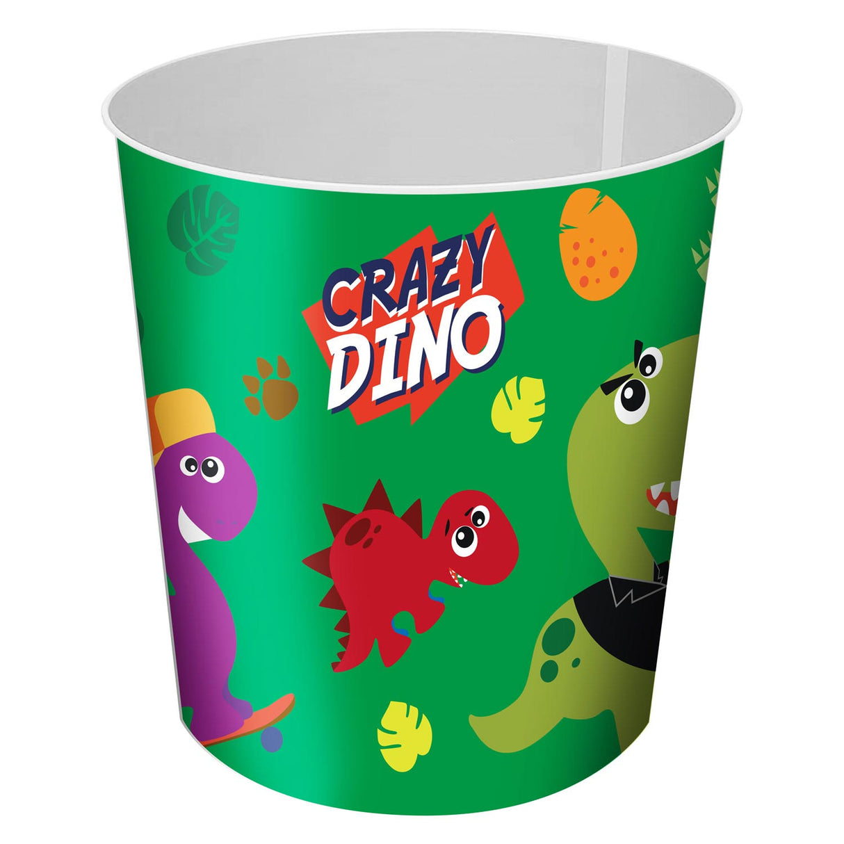 Licence pour enfants, poubelle, dinosaure fou