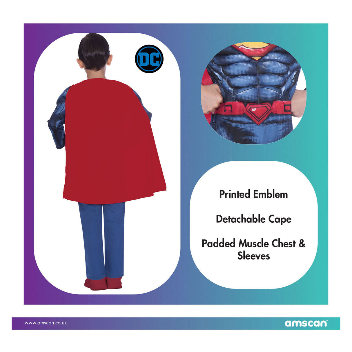 Costume pour enfants Superman Classic, 4-6 ans