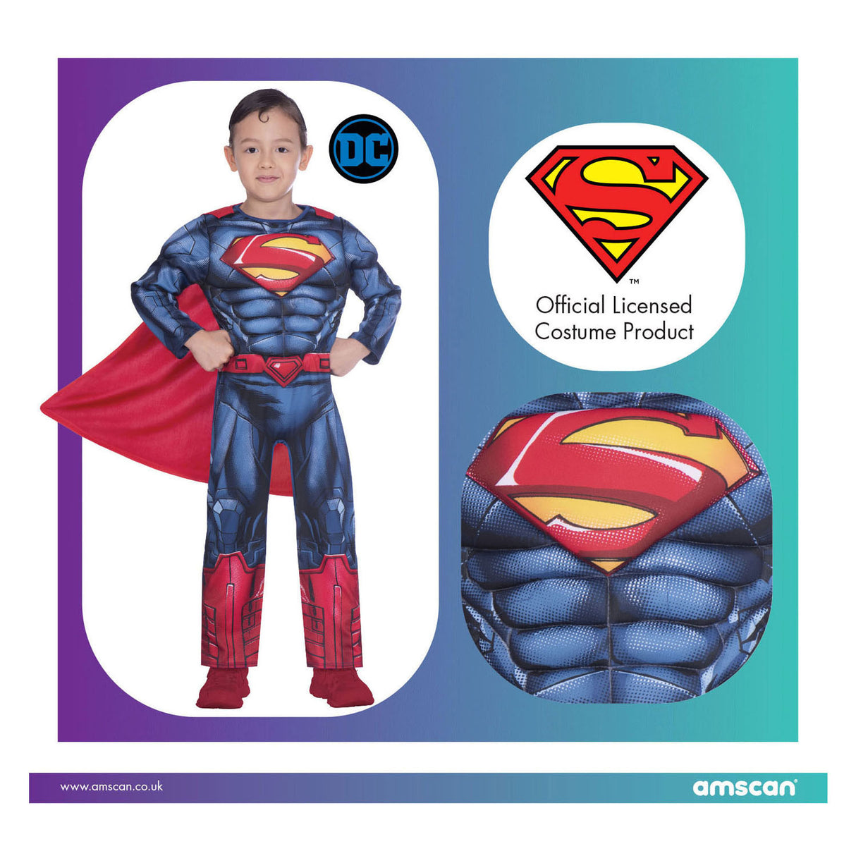 Costume pour enfants Superman Classic, 6-8 ans