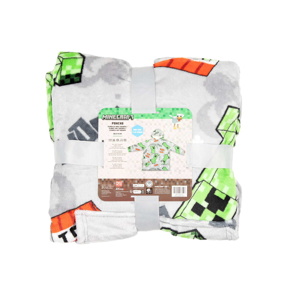Pull couverture à capuche polaire enfant Minecraft 7-14 ans