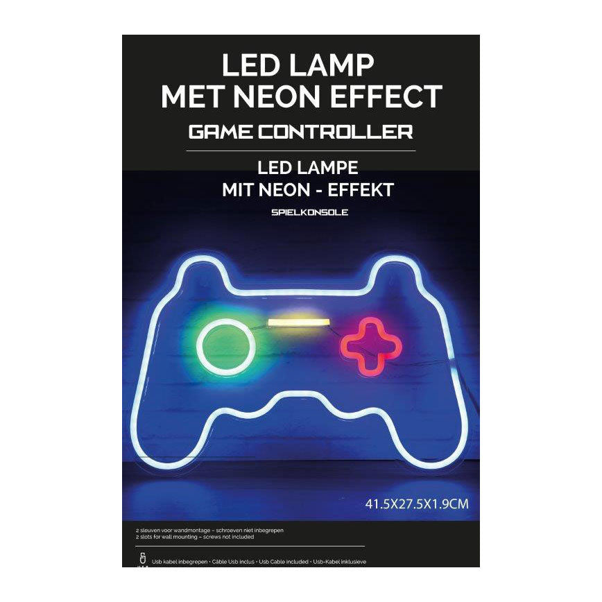 Contrôleur de jeu de lampe à LED au néon