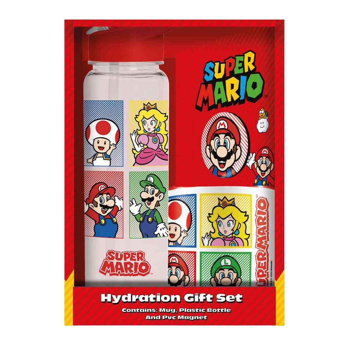 Coffret cadeau Super Mario - tasse, mug et aimant