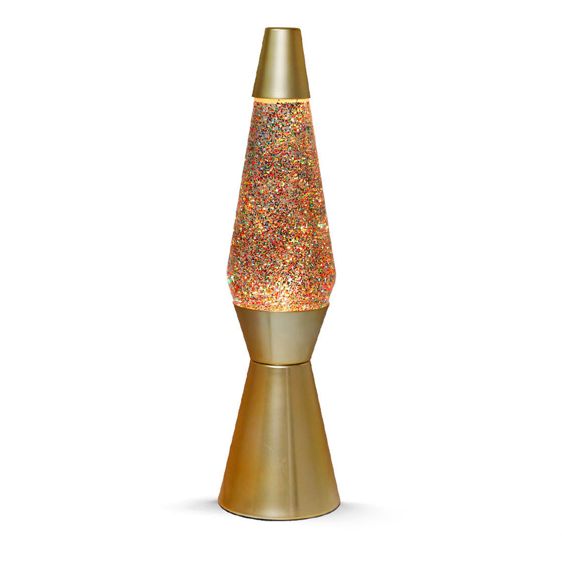 Lampe à lave Paillettes Dorées, 40cm