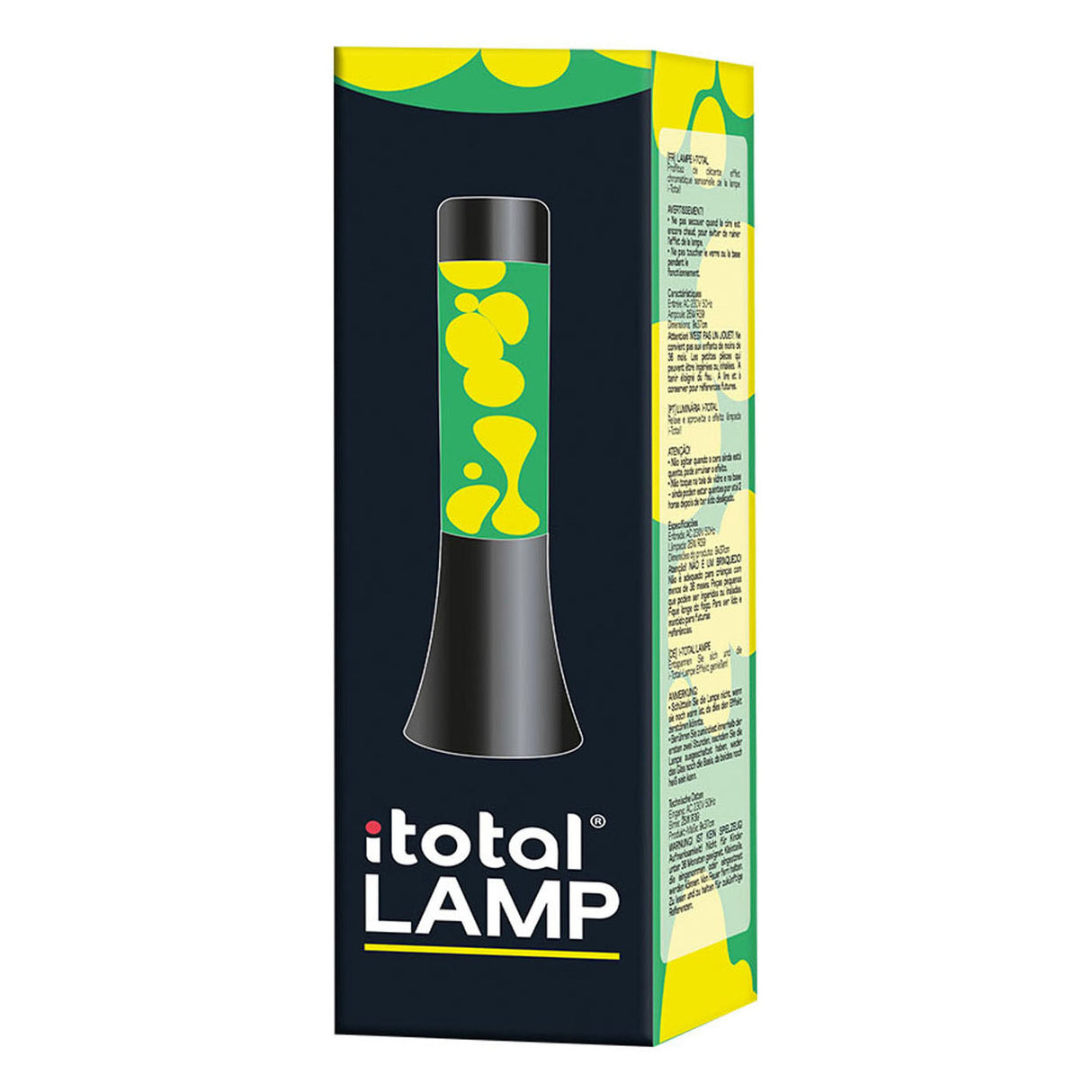 Lavalamp itotal blanc noir blanc, 30 cm