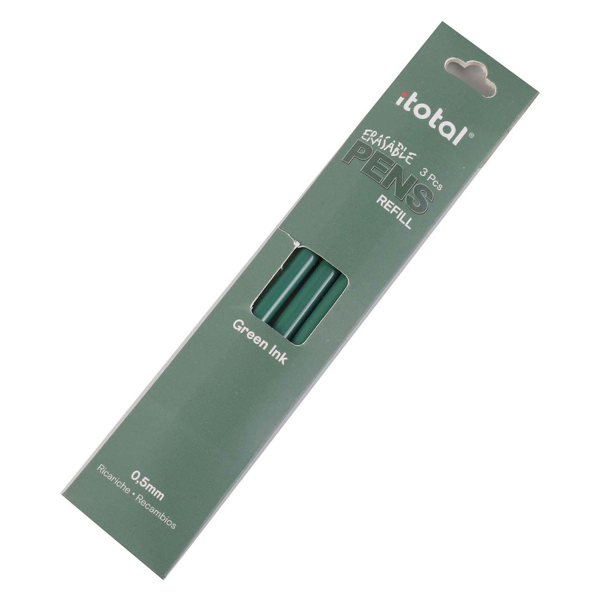 Recharge d'encre effaçable Itotal verte, 3 pcs.