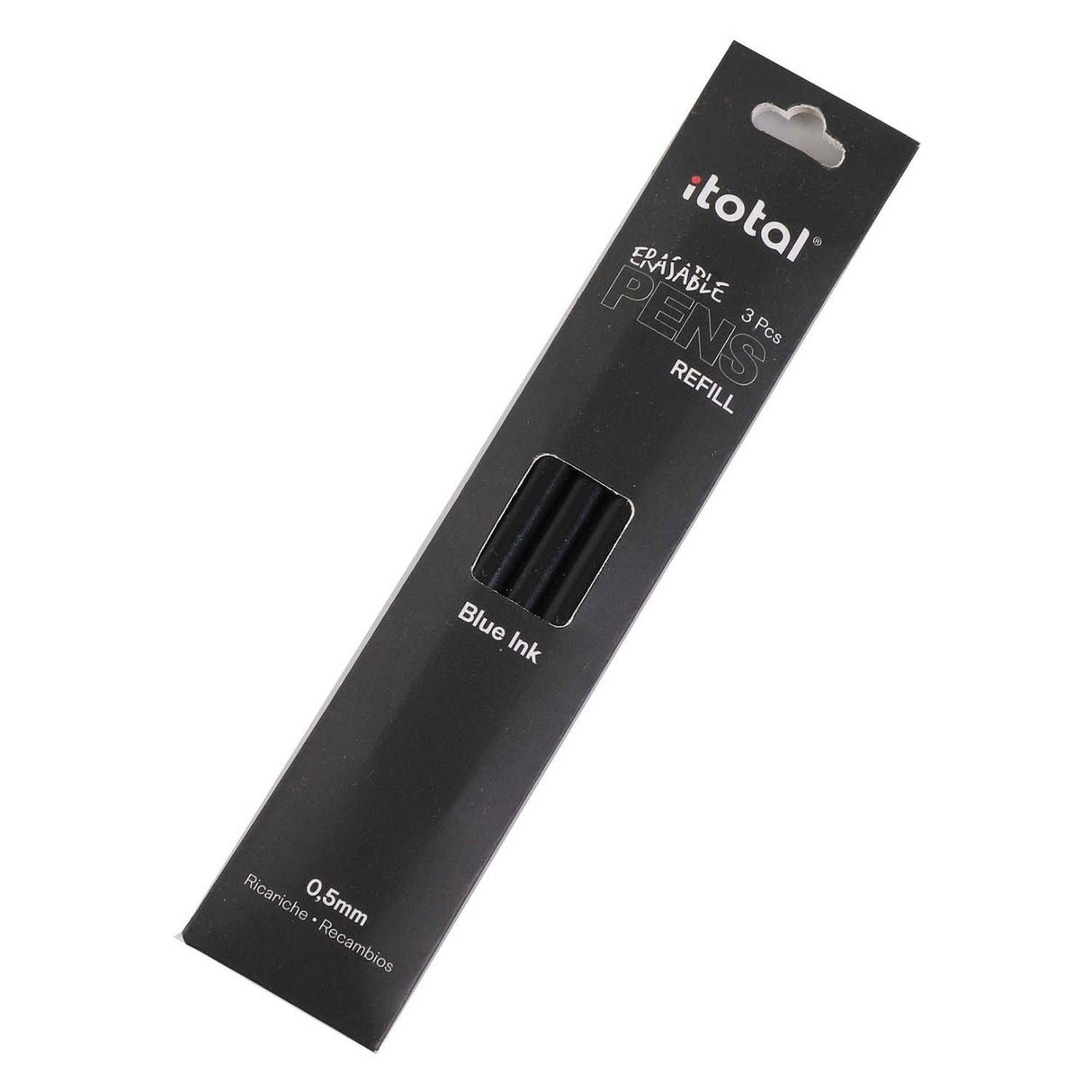 Recharge d'encre effaçable Itotal noire, 3 pcs.