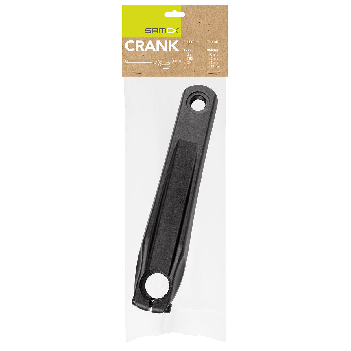 Samox Shape 3 Crank à droite 165 13 mm (Shimano) Aluminium Matt noir