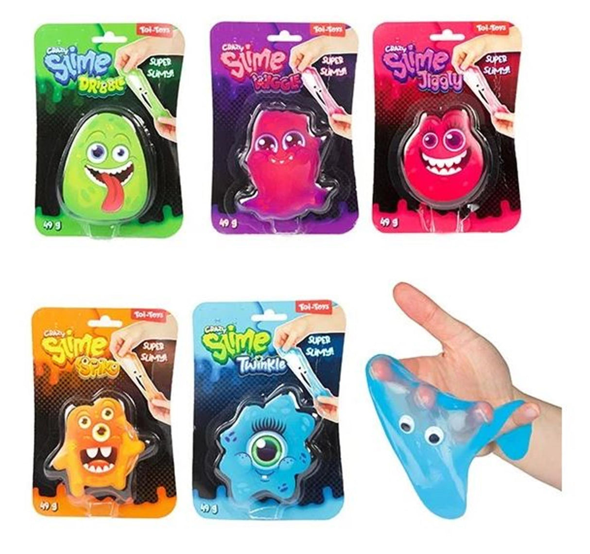 Toi-toys monstre visqueux fou avec des yeux