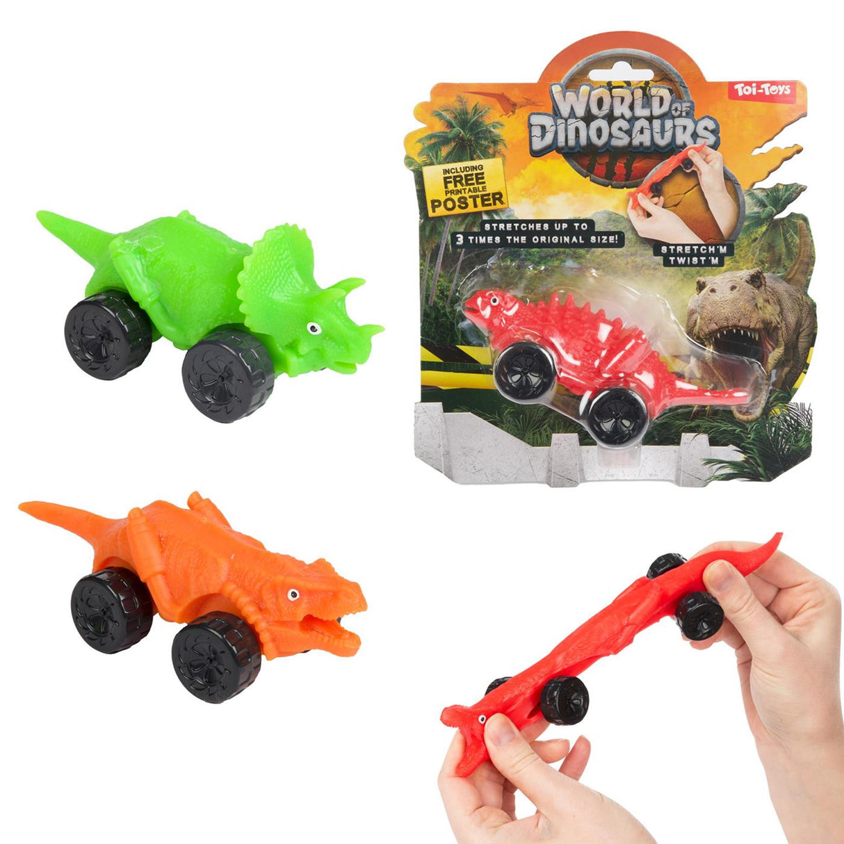 Voiture dinosaure extensible