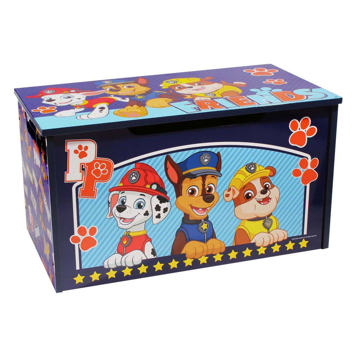 Coffre à jouets en bois Paw Patrol 55,5 x 29,5 x 30 cm