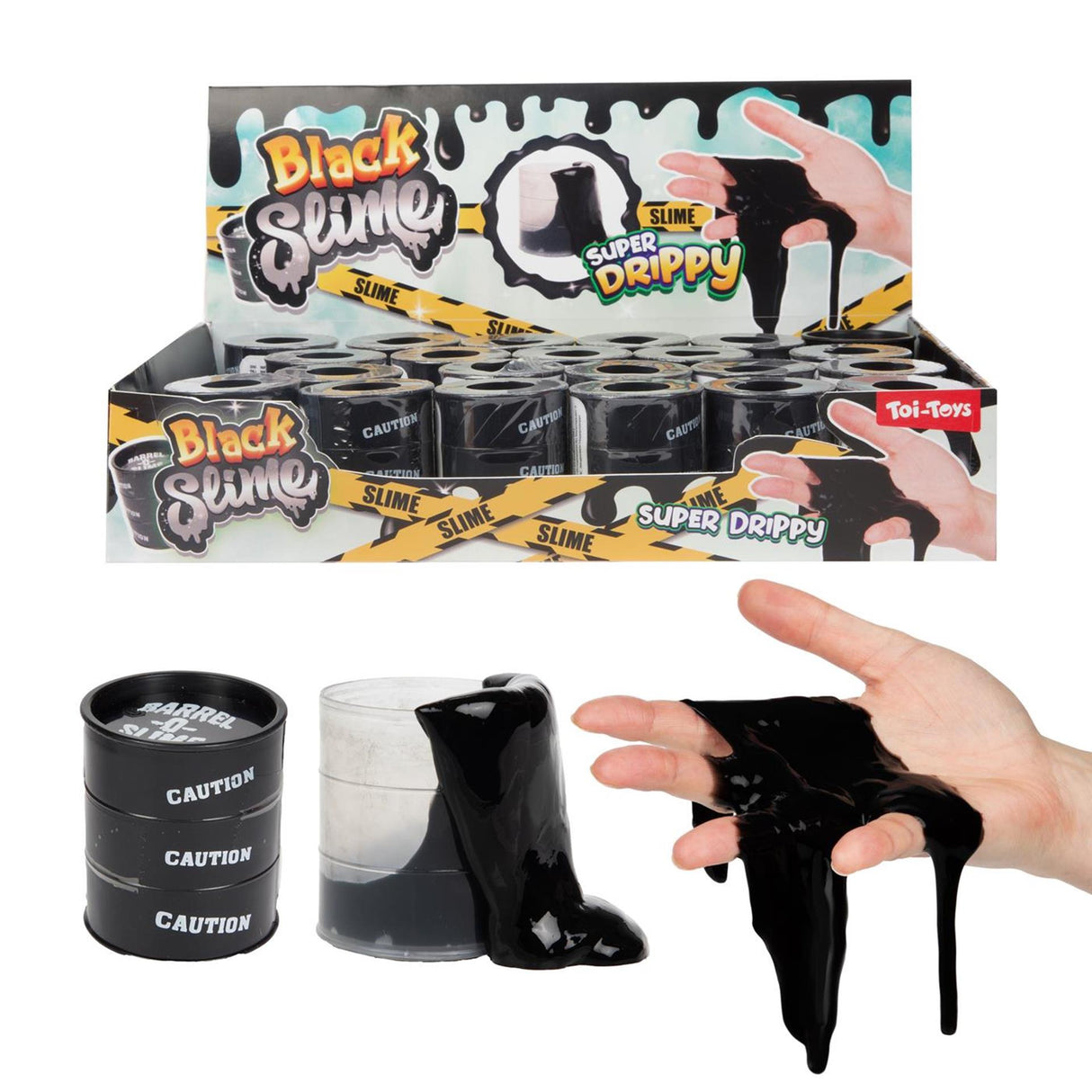 Toi-toys slime en mini baril de pétrole noir