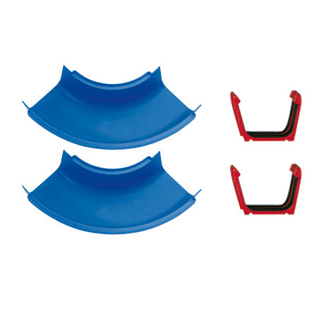 Aquaplay big - - sections courbes - lot de 2 - extension - accessoires pour piste d'eau