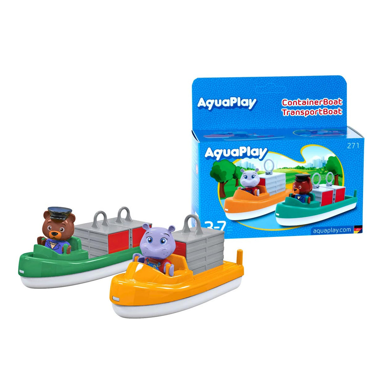 Aquaplay big - - bateau de transport de conteneurs - accessoires de piste aquatique