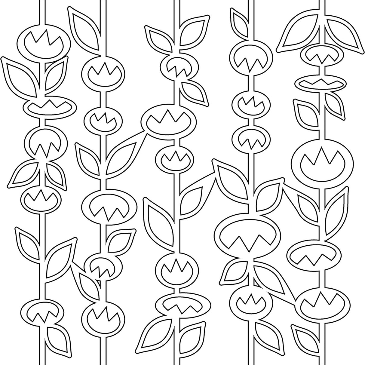 L'atelier des artisans • gabarit 30x30cm fleurs en bâtonnets
