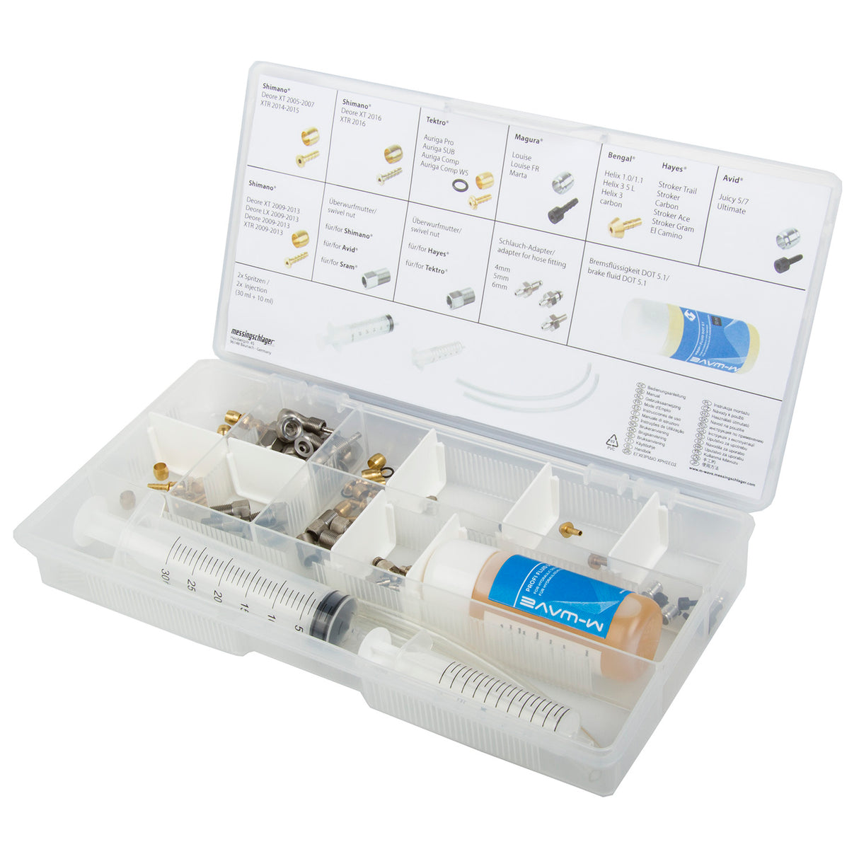 Kit de purge de boîte de documentation de frein M-wave pour freins à disque