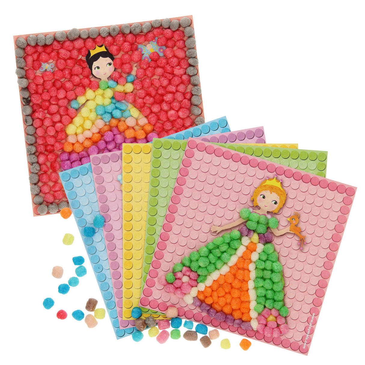 Les cartes mosaïque Playmais décorent la princesse