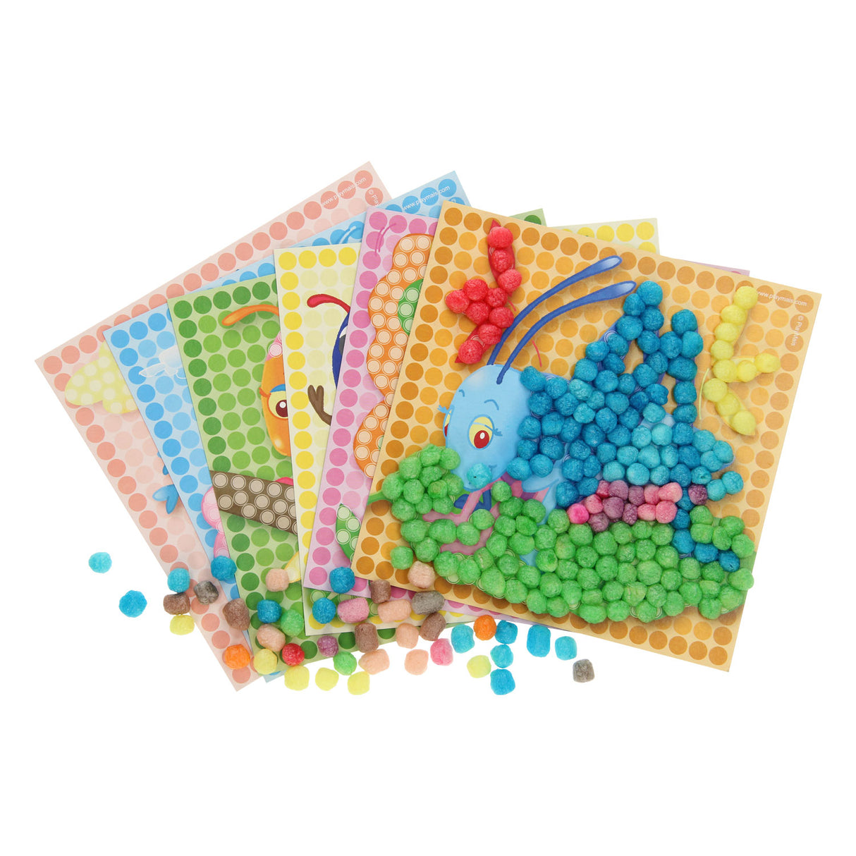 Les cartes mosaïque Playmais décorent les insectes